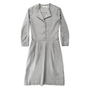 Taylor Stitch Juniper Dress Womens Medium Gray Linen Blend Minimalist
